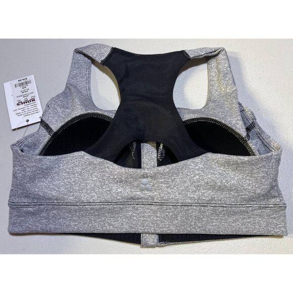 Tek Gear Womens Size Small Sports Bra Grey Zip Front - Picture 2 of 9